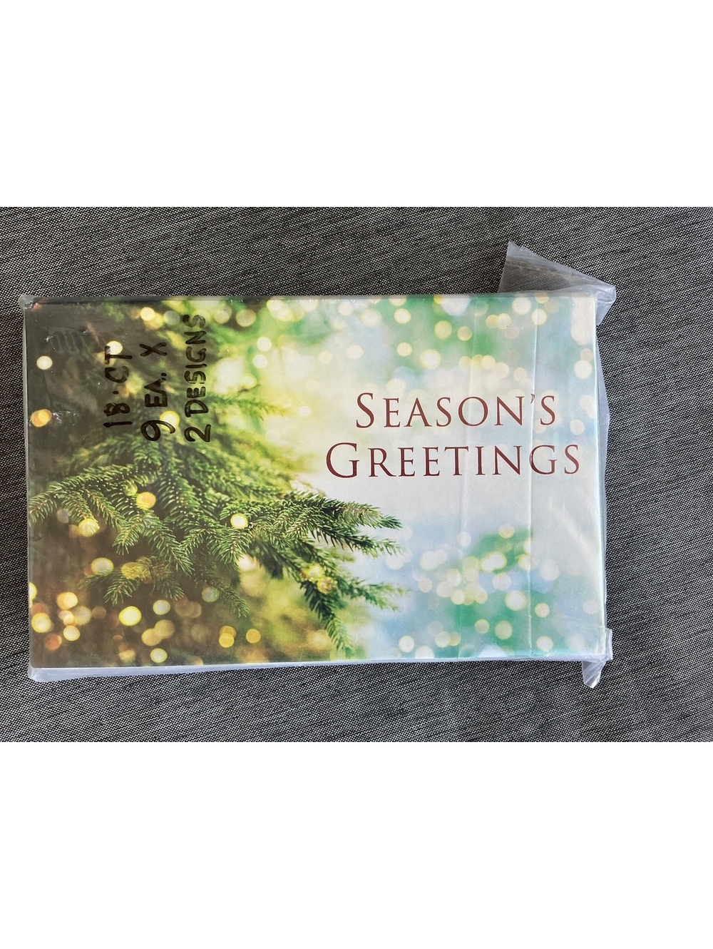 Season's Greetings and Happy Holidays Christmas Cards Set, 18 Count, 9 x 6 Inch,